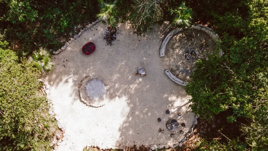The temazcal at Casa Arkaana, nestled in the jungle