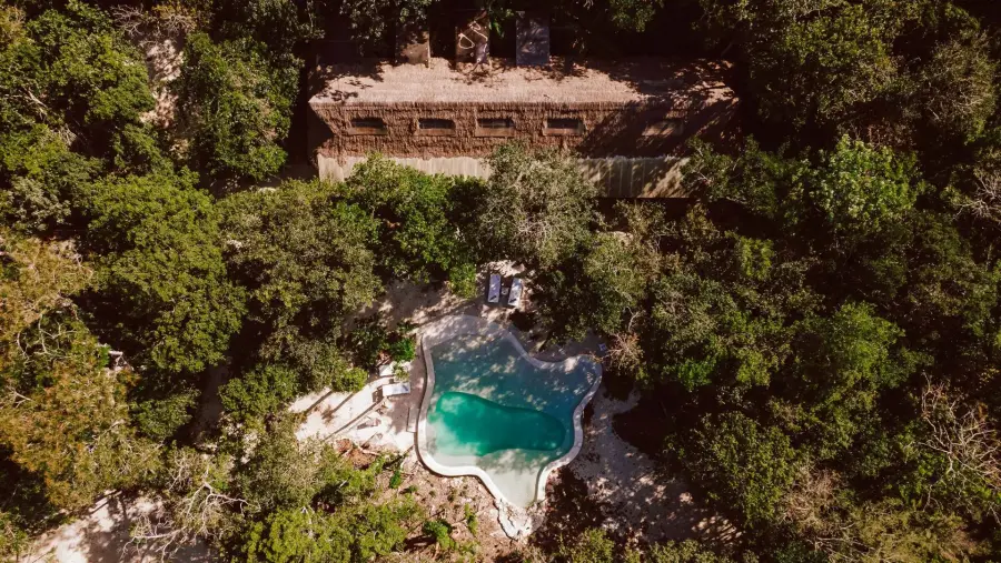 Casa Arkaana veranda from above — closing morning